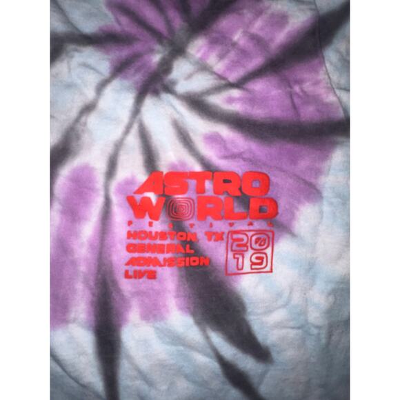 Travis Scott cactus jack Astroworld tour 2019 tie dye medium shirt - Picture 3 of 5